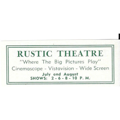 Rustic Theatre 1957 Estes Park CO Ad AG4-S11
