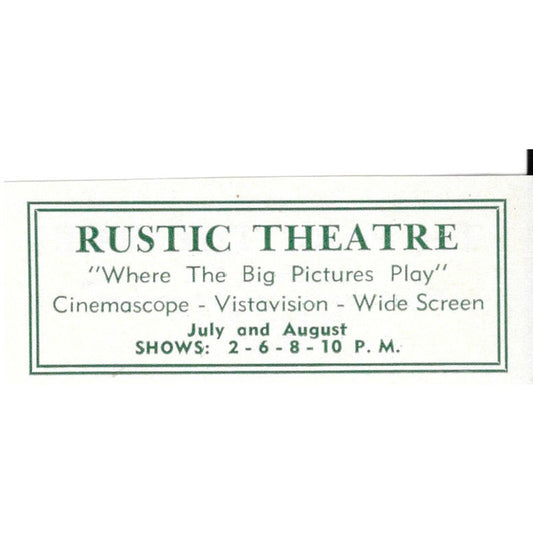 Rustic Theatre 1957 Estes Park CO Ad AG4-S11