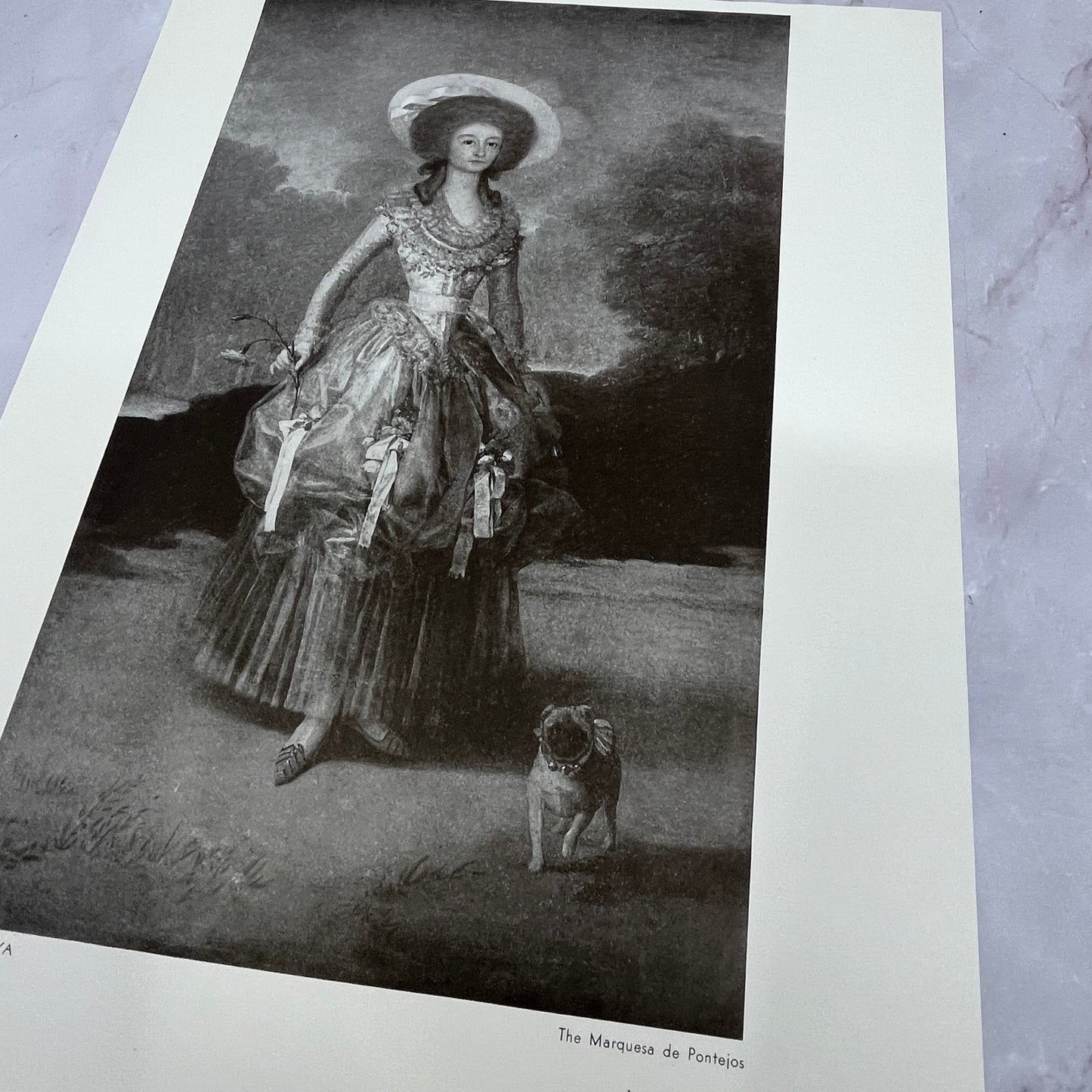 The Marquesa de Pontejos - Goya Antique 8.5x11.5" Engraving Art Print V20