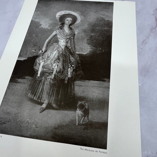 The Marquesa de Pontejos - Goya Antique 8.5x11.5" Engraving Art Print V20