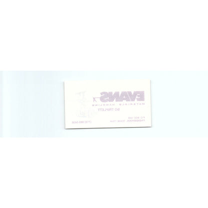 Bo Triplett Evans Materials Handling Friendswood Vintage Business Card SD9-B13