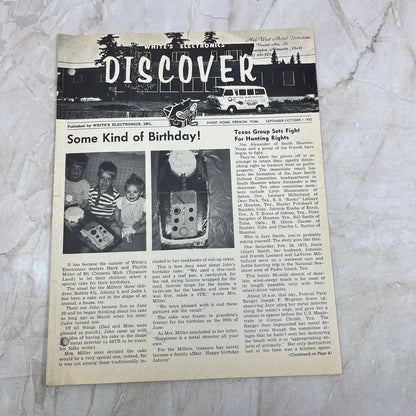 1972 Sep/Oct White's Electronics Discover Newsletter Treasure Hunting OR M19