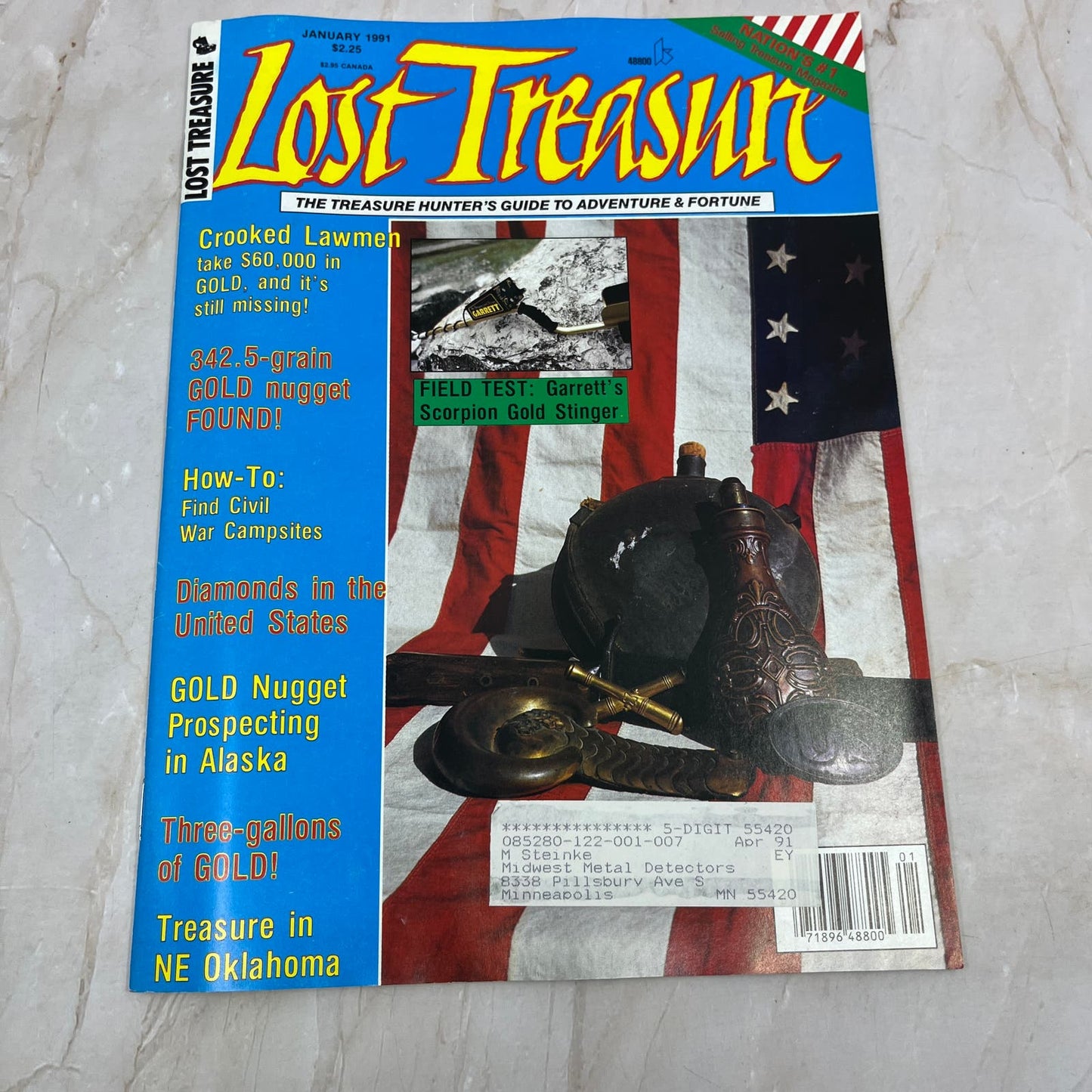 1991 Jan - Lost Treasure Magazine - Treasure Hunting Gold Prospecting M14