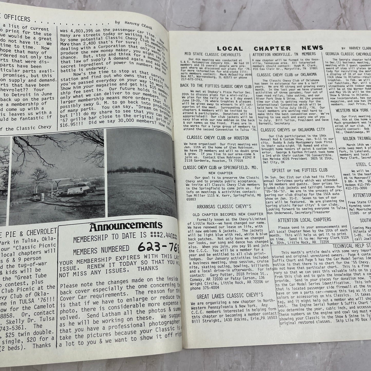 Black & White - '55, '56, '57 Classic Chevy World Magazine - Feb 1976 M29