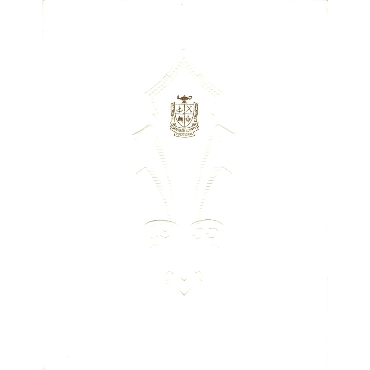1955 Commencement Invitation Bourbon County Vocational High School AD8-R2