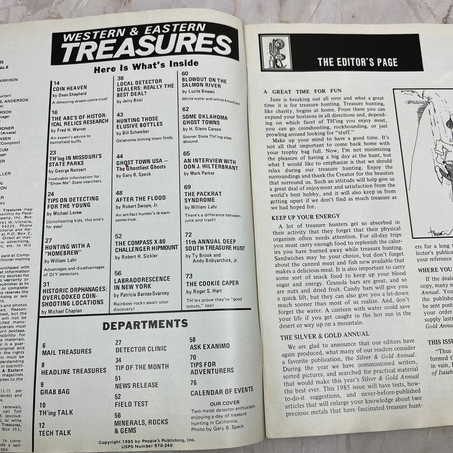 1985 June - Western & Eastern Treasures Magazine - Treasure Hunting Gold M12