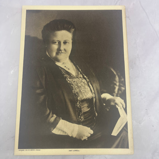 1916 Amy Lowell Portrait Antique 8.5x9.5" Art Print V20