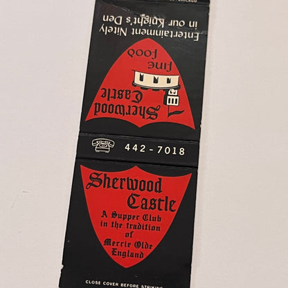 Sherwood Castle Lyons Illinois Vintage Matchbook Cover MB59-3