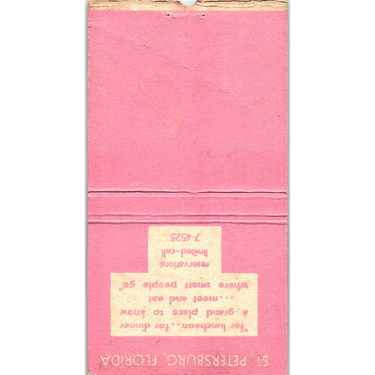 The Chatterbox Restaurant St. Petersburg FL Vintage Matchbook Cover SC7-Y3