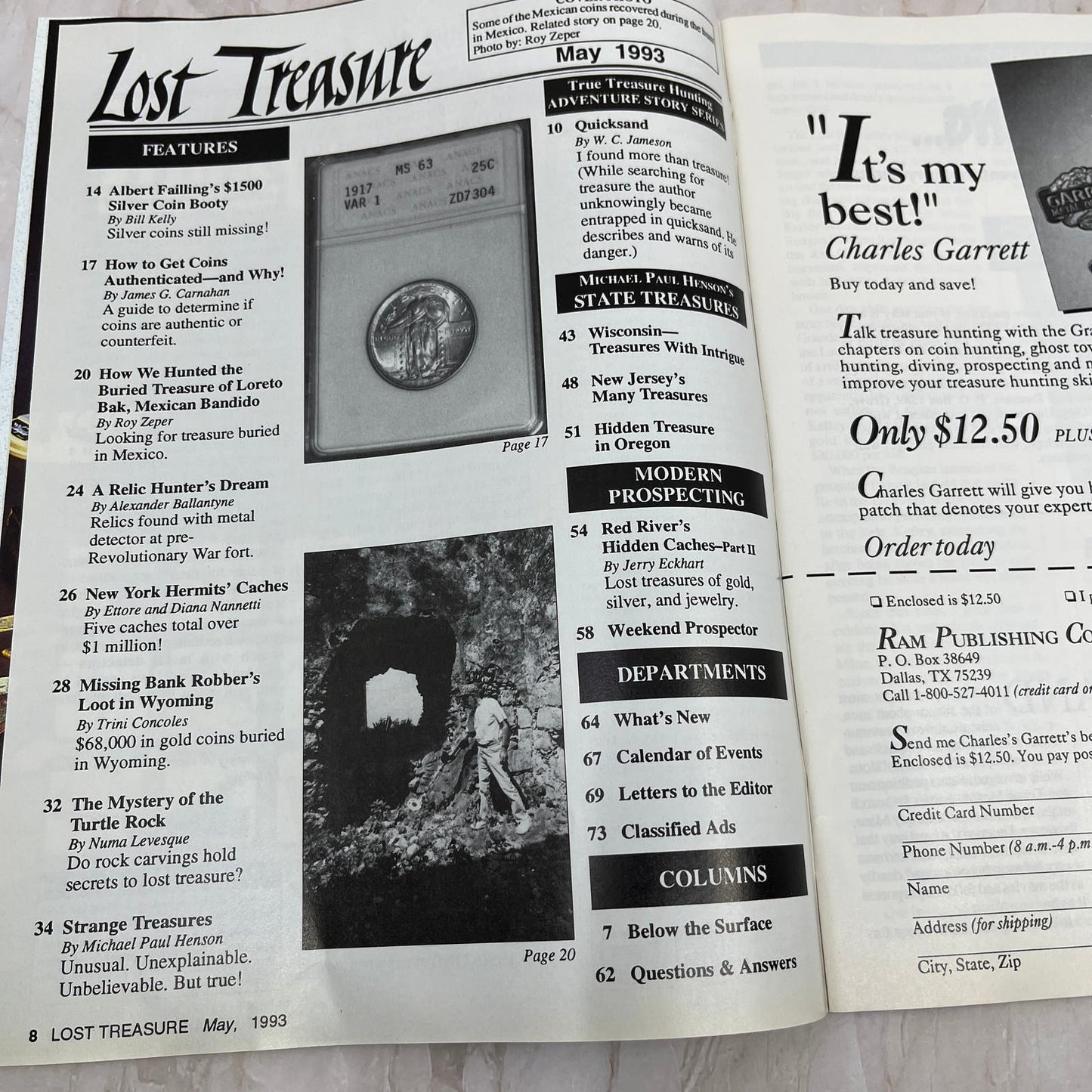 1993 May - Lost Treasure Magazine - Treasure Hunting Gold Prospecting M14