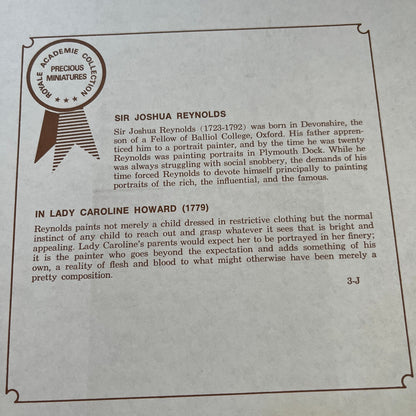 In Lady Caroline Howard - Sir Joshua Reynolds Vintage Art Print 8x10 V5