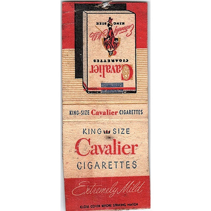 King Size Cavalier Cigarettes Vintage Matchbook Cover SF3-Y3