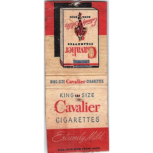 King Size Cavalier Cigarettes Vintage Matchbook Cover SF3-Y3