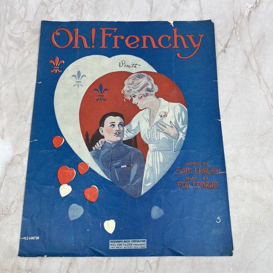 Oh! Frenchy Sam Ehrlich Con Conrad WWI 1918 Sheet Music FL6-9