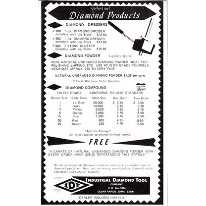 Hillquist Rock Saws Seattle Washington 1972 Ad AF8-M2