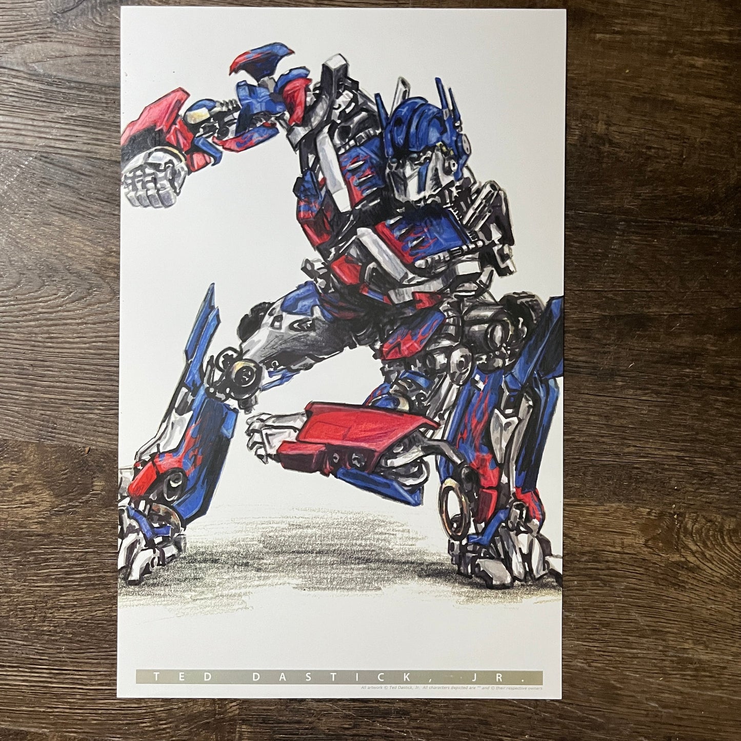 Transformers - Optimus Prime - Ted Dastick Jr Art Poster 11x17 V7