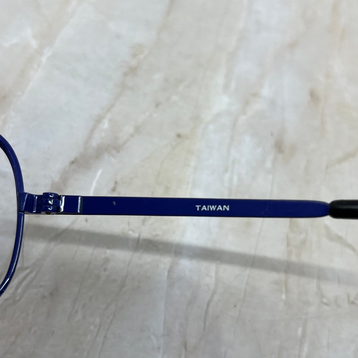 Vintage Aviator Blue Metal Wraparound Sunglasses Eyeglasses Frames TD5G1-10