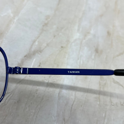 Vintage Aviator Blue Metal Wraparound Sunglasses Eyeglasses Frames TD5G1-10