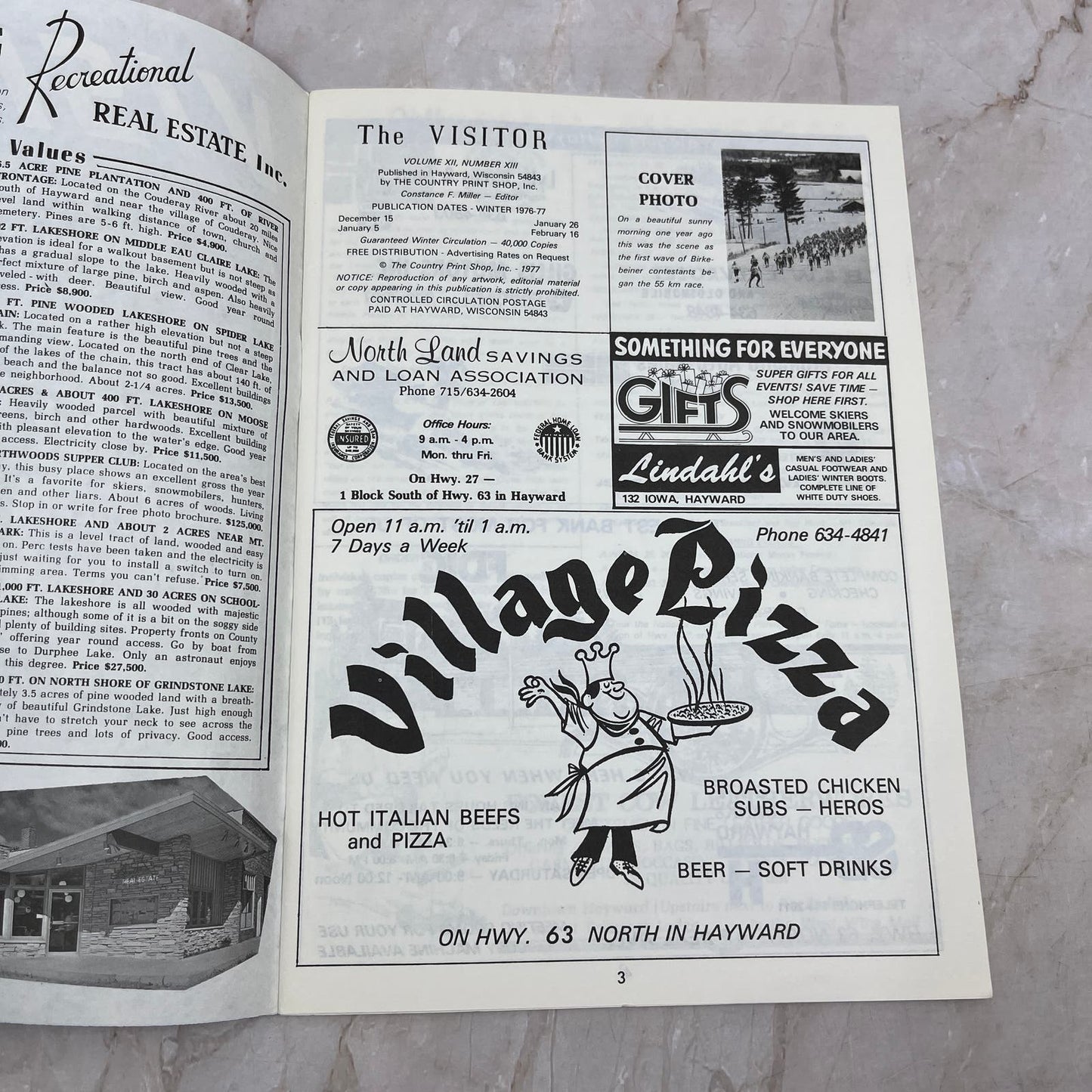 1977 Feb 16 - NW Wisconsin Visitor Magazine Bayfield & Sawyer County M11