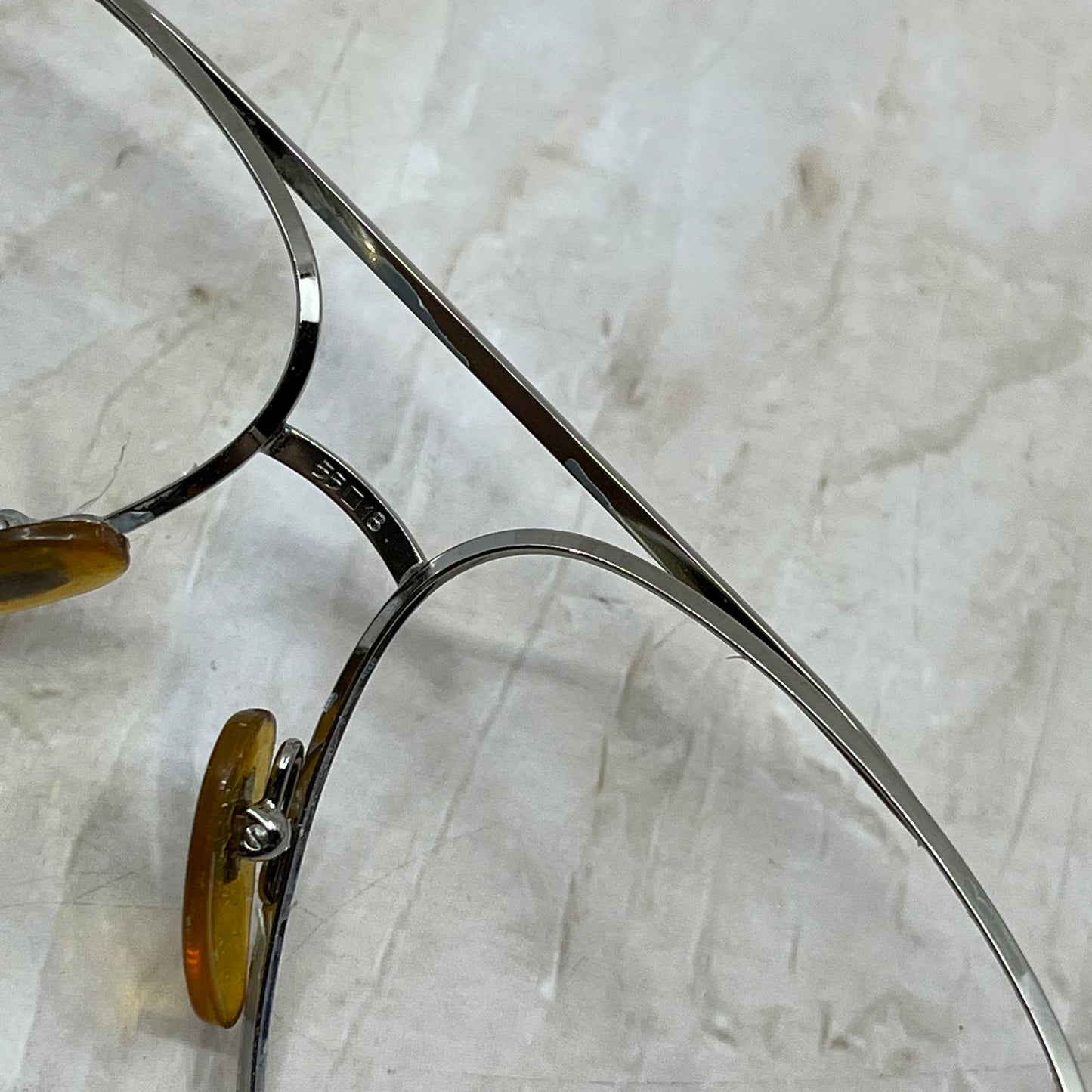 Vintage Aviator Cottet Silver Tone Sunglasses Eyeglasses Frames TD5G1-8