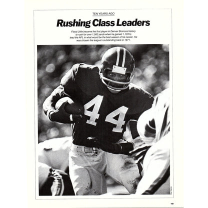 Packers John Brockington / Broncos Floyd Little Double Sided 8x11" 1981 Ad D26