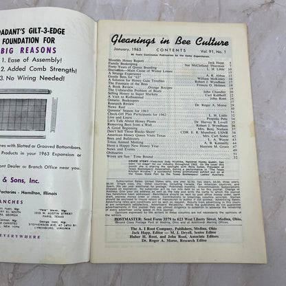 1963 Jan Gleanings in Bee Culture Beekeeping Magazine A.I. Root Co Medina OH TD5