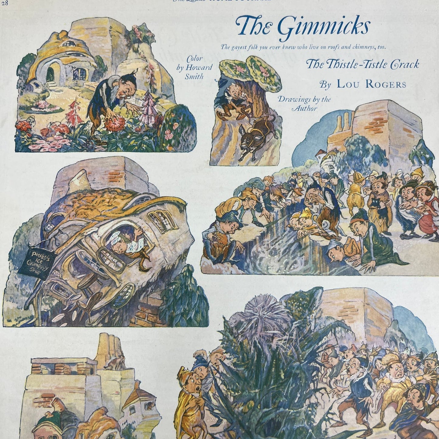 The Gimmicks Thistle-Thistle Crack Cartoon Lou Rogers 1924 Magazine Ad FL6-11