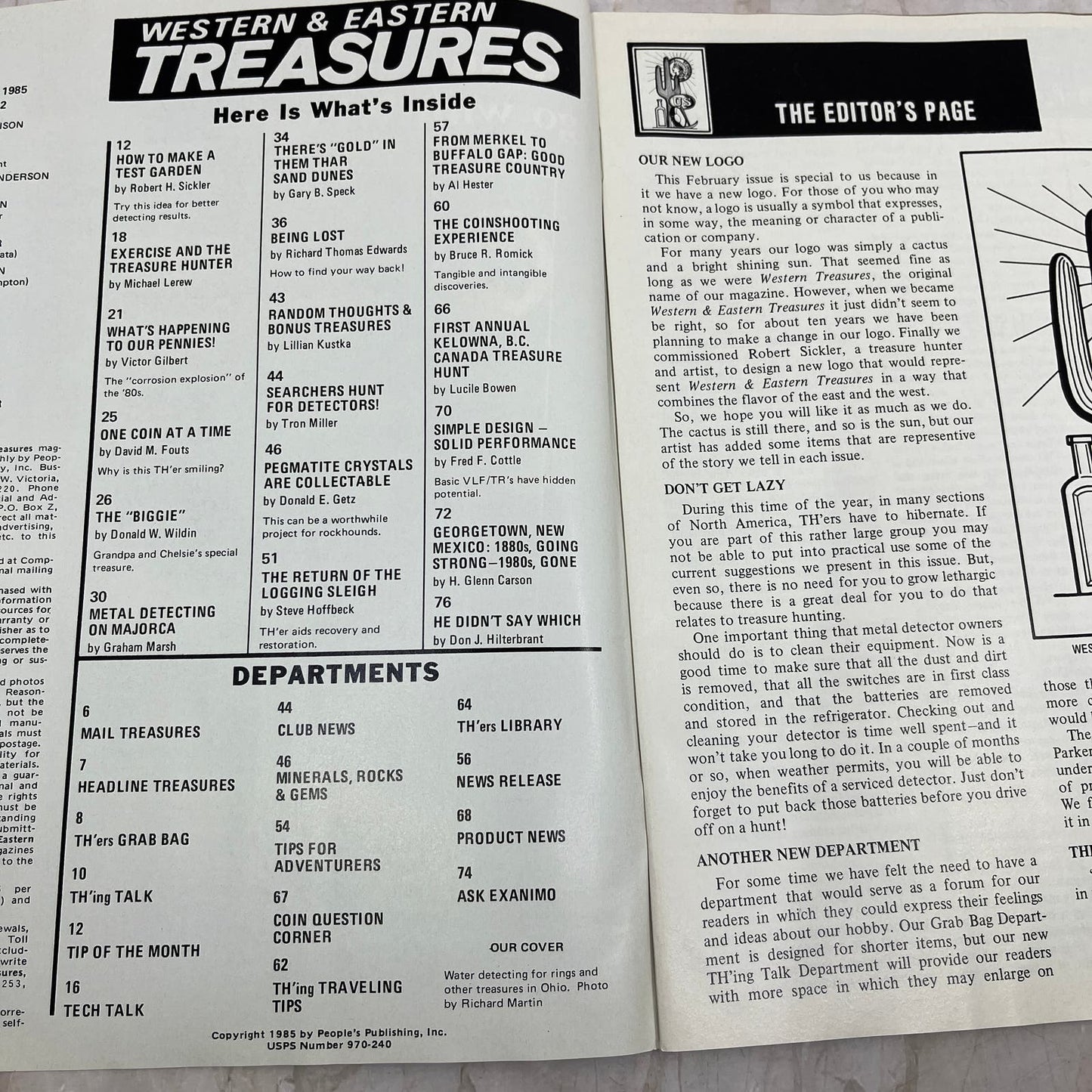 1985 Feb - Western & Eastern Treasures Magazine - Treasure Hunting Gold M12