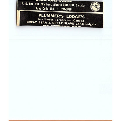 Fly-In Fishing Sportsmens Outfitting & Air Charger Nakina Ontario 1977 Ad AF6-M1