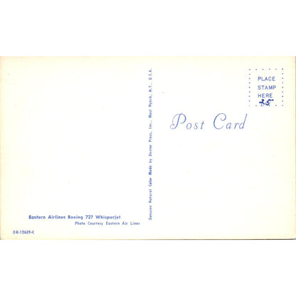 Eastern Airlines Boeing 727 Whisperjet Vintage Postcard PC19