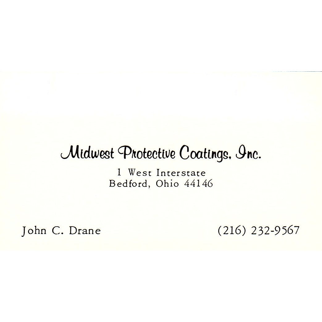 Midwest Protective Coatings, Inc. John C. Drane Bedford OH Card SSB4-B12