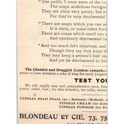 Pond's Extract Piles, Catarrh, Colds NY 1892 Magazine Ad AB6-3