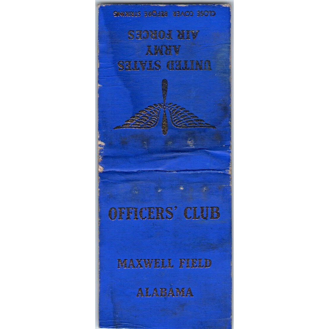 Officers Club Maxwell Field Alabama Vintage Matchbook Cover SD4-Y9