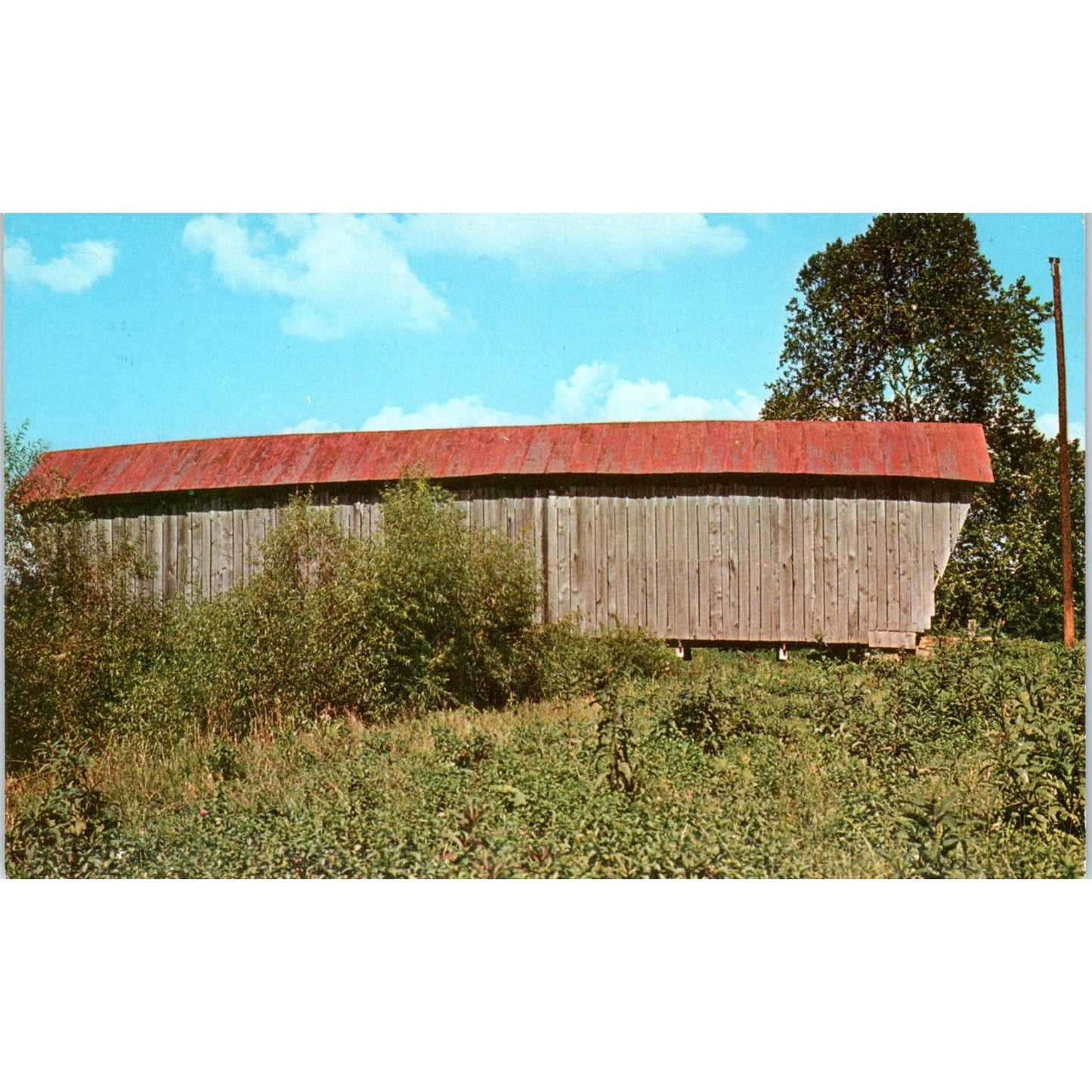Morgan County 2 Porter Bridge Bristol Twp OH Covered Bridge Postcard PC16