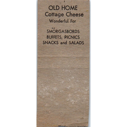 Old Home Cottage Cheese Vintage Matchbook Cover SD2-Y15