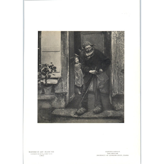 The Beggar - Bastien-Lepage 1908 Victorian Art Print AB8-MA9