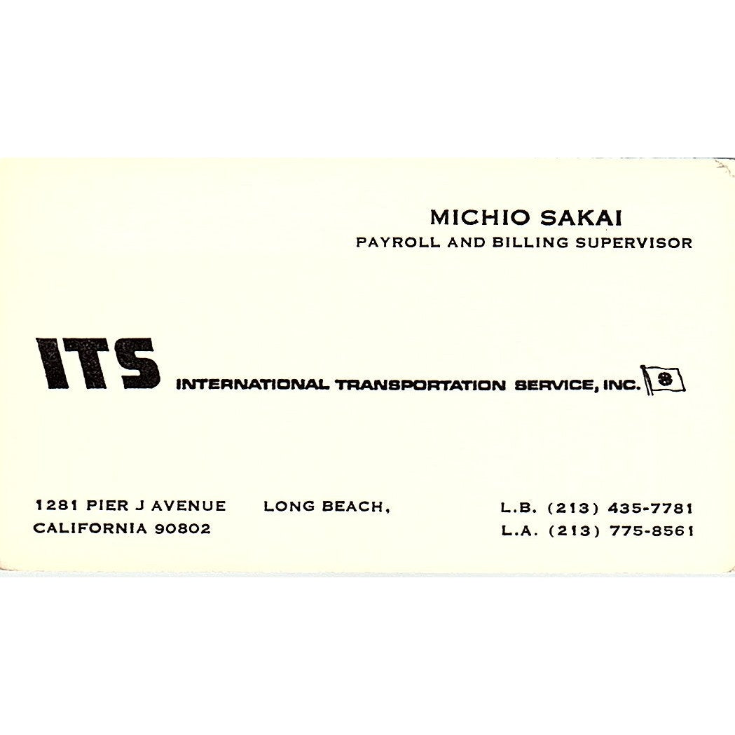 ITS International Transportation Service, Inc Sakai Long Beach CA Card SSB4-B12