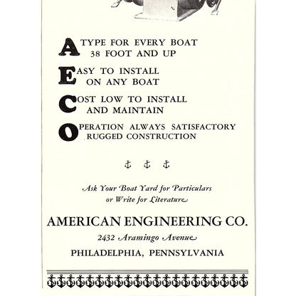 W&J Tiebout Marine Hardware and Equipment New York 1932 Ad AG2-M17