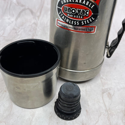 Vintage UNO-VAC Wide Receiver Thermos Stainless Steel Unbreakable TA9
