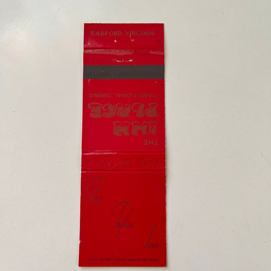 The Tyler Inn Place Radford VA Vintage Matchbook Cover MB75-2