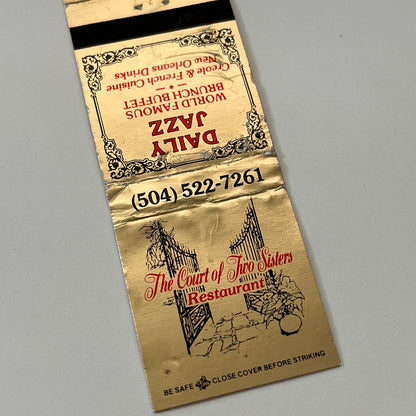 The Court of Two Sisters Restaurant New Orleans Matchbook Cover TB6-MB1-14