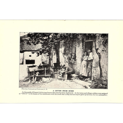 Salvation Army Western Front, YMCA in Front Line Trenches 1919 WWI Print AF9-18