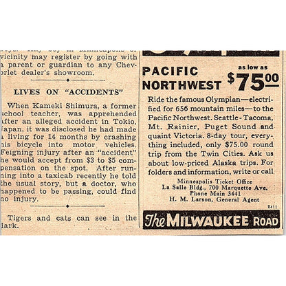 Rose Friestater 181 Pound Teacher Fired 1935 Newspaper Article AG6-M3