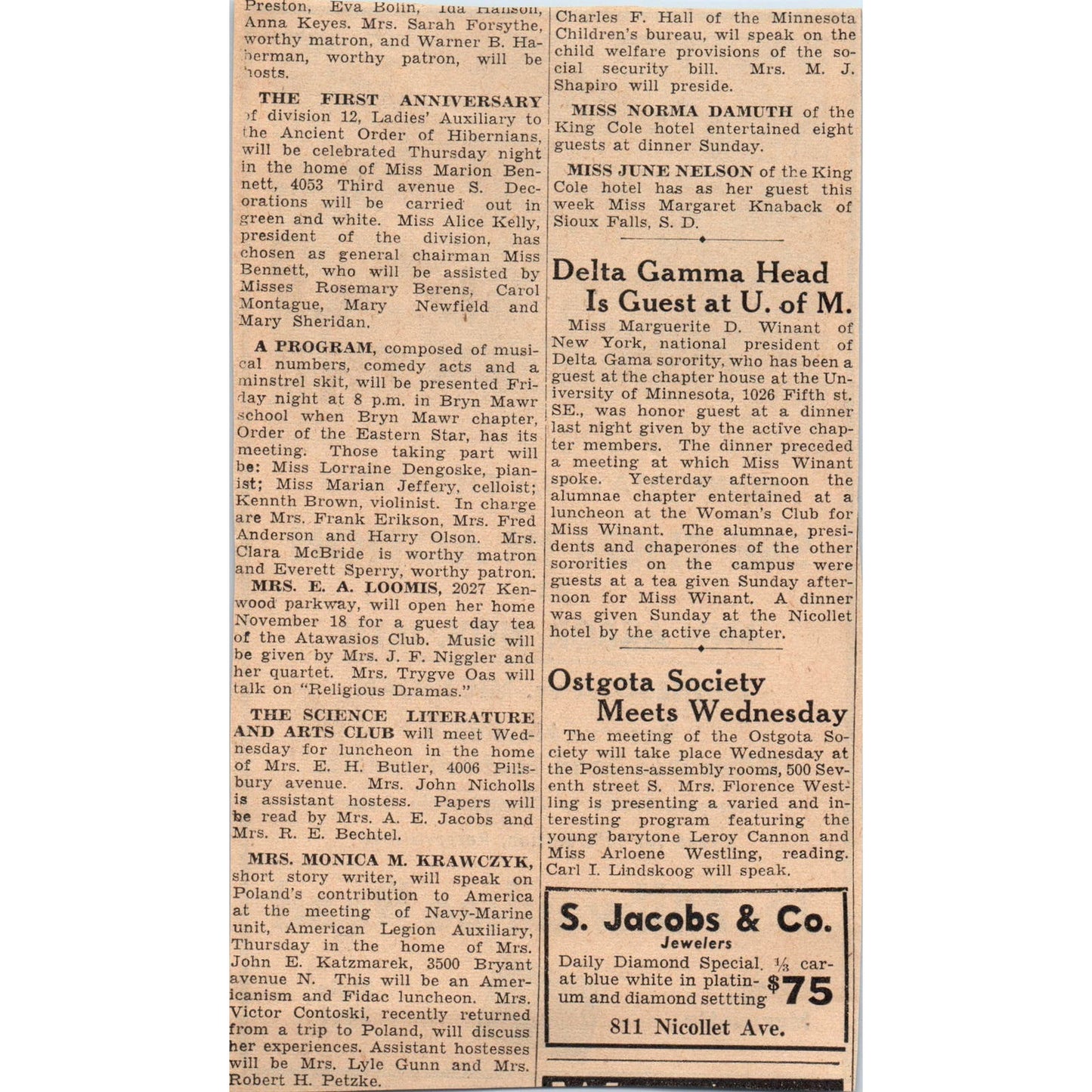 Minnesota Gophers 1935 Football Champions Milwaukee Road Advertisement AE7-N2
