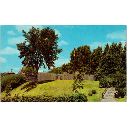 Fort Sainte Marie De Gannentaha Syracuse NY Vintage Postcard PC17