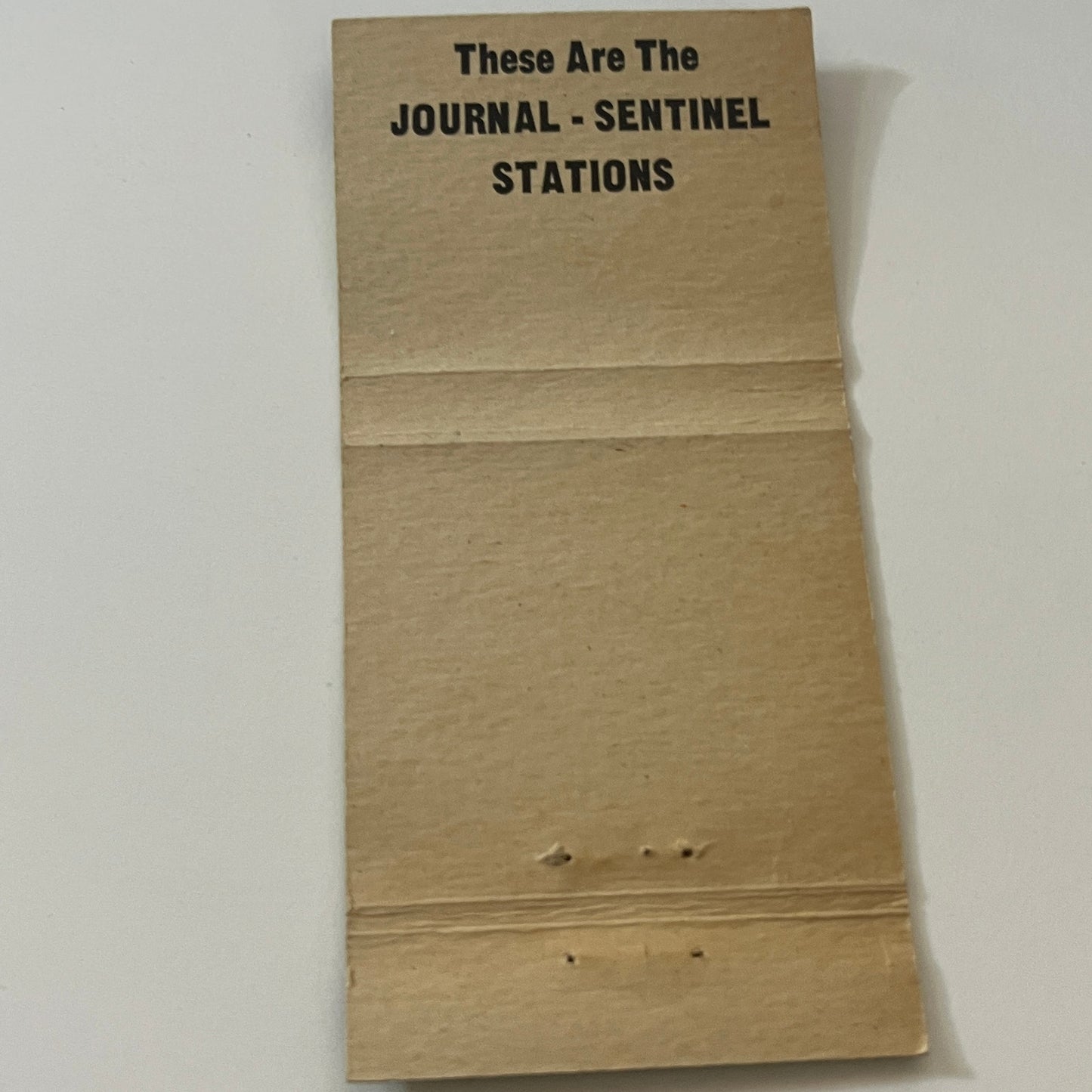 WSJS NBC Stations Winston-Salem Vintage Matchbook Cover TB6-MB2-6