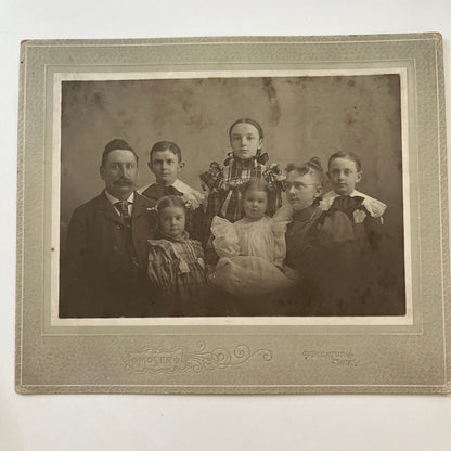 Family Photo - Moser, Decatur IN Antique Victorian CDV Card H4-2