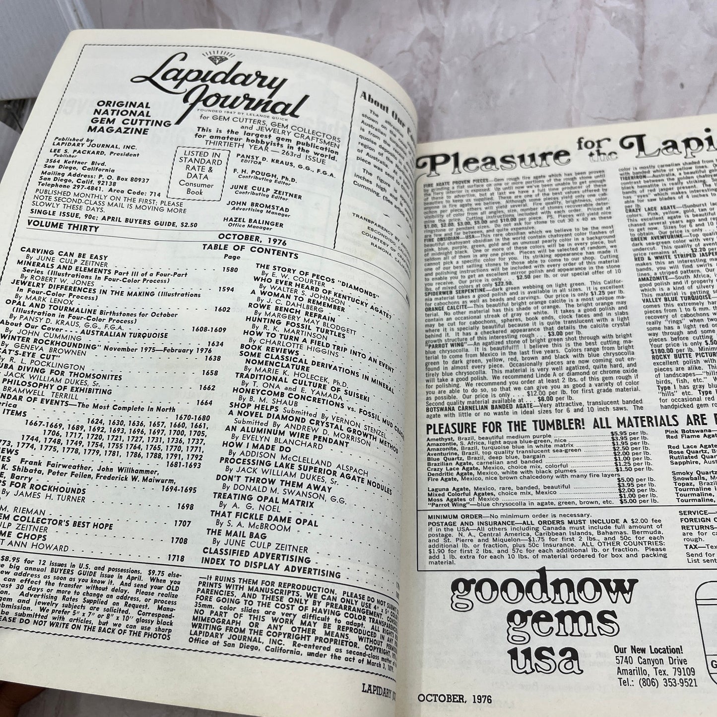 Oriental Carving in Turquoise - Lapidary Journal Magazine - Oct 1976 M22