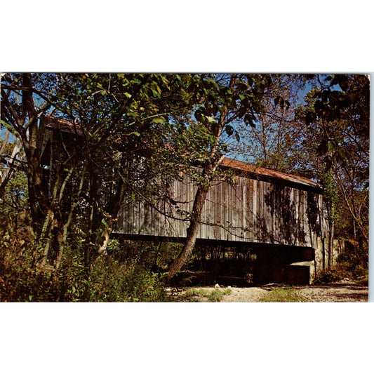 Marshall Bridge Parke County Tangier Indiana Covered Bridge Postcard PC7