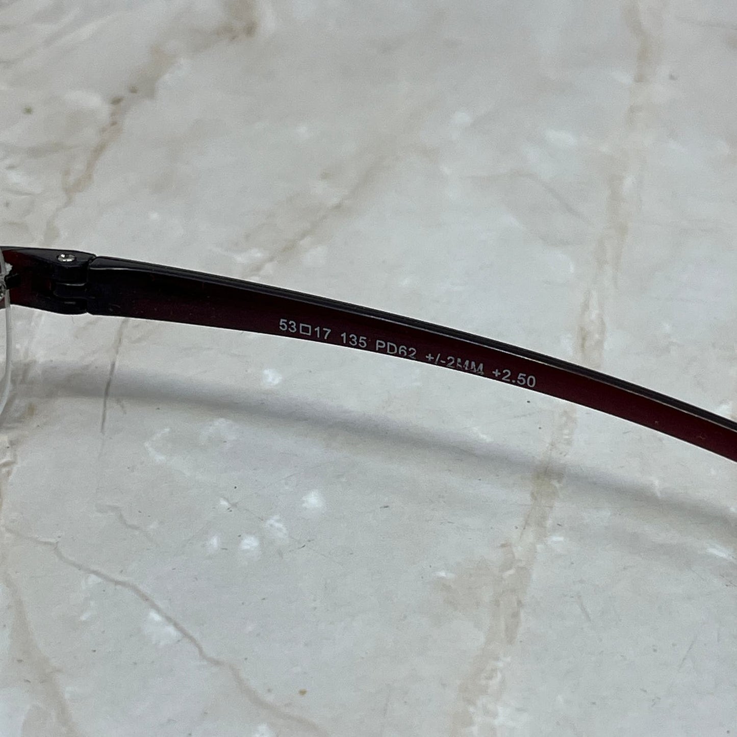 Rimless Readers 53 17 135 +2.50 Sunglasses Eyeglasses Frames TE9-G6-11